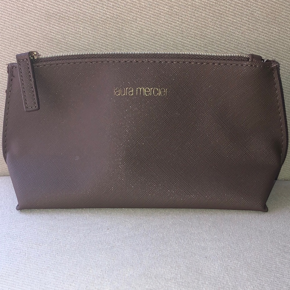 Laura Mercier Cosmetic Makeuo Bag Case in Taupe.
